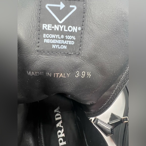 Prada Brushed leather and nylon laced booties - Picture 13 of 15